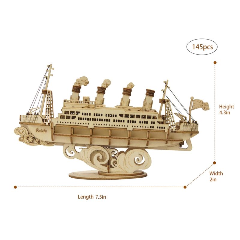 Bouwpakket 3D Houten Puzzel | Cruise Ship - Afbeelding 3