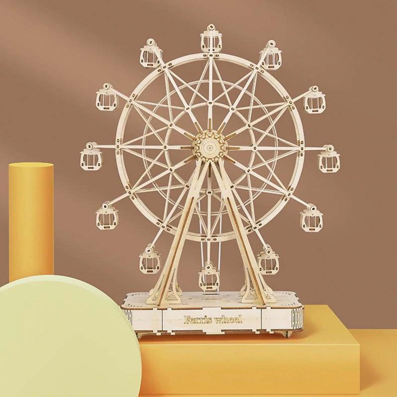 Bouwpakket 3D Houten Puzzel Music Box | Ferris Wheel - Afbeelding 7