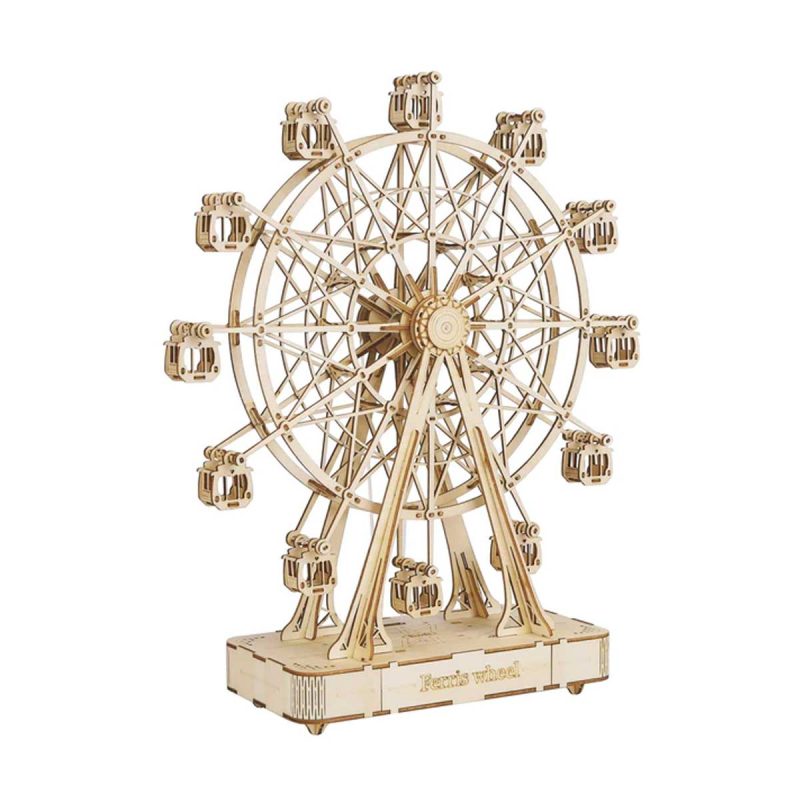 Bouwpakket 3D Houten Puzzel Music Box | Ferris Wheel - Afbeelding 2