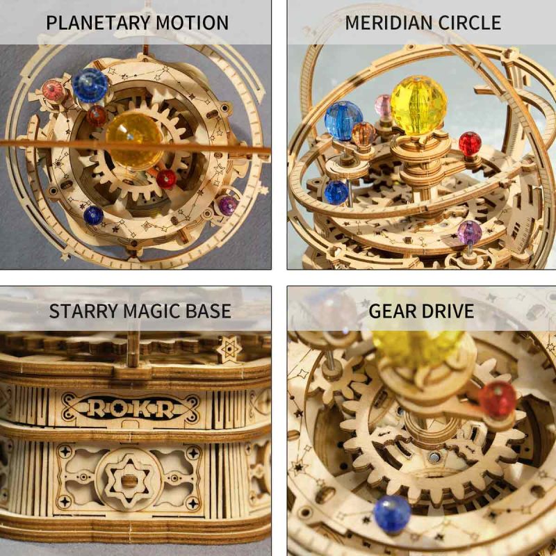 Bouwpakket Mechanical Music Box | Starry Night Planets - Afbeelding 6