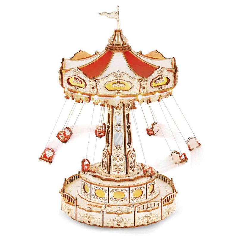 Houten Zweefmolen met muziek | Swing Ride - Afbeelding 3