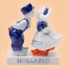 Kussend paar mini blauw wit rood 3 cm