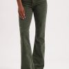 kuyichi pants lisette flare corduroy moss green 6