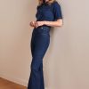 Flare Jumpsuit Onyx Denim Deep Blue King Louie 1