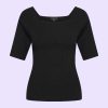 Top Square Neck Black Zilch