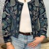 Jacket Velvet Embroidery Ronde Hals ToutVintage